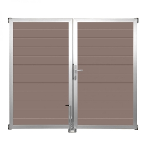 GrojaSolid BPC Steckzaun Doppeltor DIN Links Sonderbreite H:180cm terra EV1 GrojaSolid BPC Steckzaun Doppeltor DIN Links Sonderbreite H:180cm terra EV1