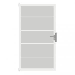 GroJa Ambiente Glastor DIN rechts ESG 100x180cm Blockstreifen-Rahmen EV1