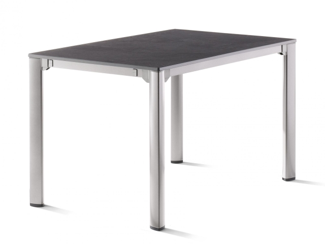 Sieger Exclusiv-Tisch verl�ngerbar 120-170-220cm, graphit Tischpl. Vivodur Schiefer