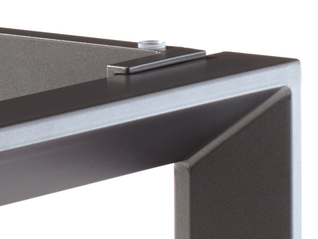 Sieger Gartentisch 90x90cm Polytec Eiche dunkel-Gestell Eisengrau