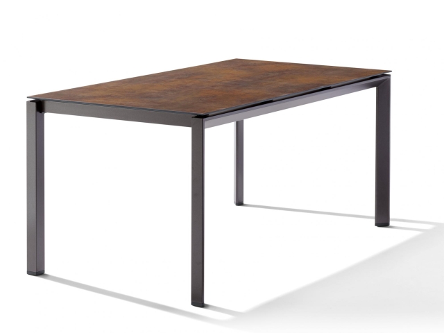 Sieger Gartentisch 160x90cm Polytec Bronze- Gestell Eisengrau