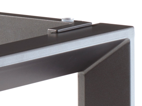 Sieger Gartentisch 220x100cm Polytec Zement anthrazit-Gestell Eisengrau