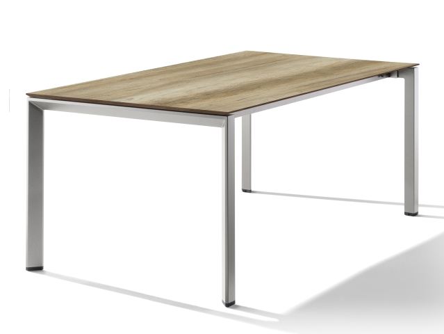 Sieger Tisch verl�ngerbar 180-290x100cm Graphit-Eiche hell