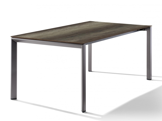 Sieger Tisch verl�ngerbar 180-290x100cm Eisengrau-Eiche dunkel