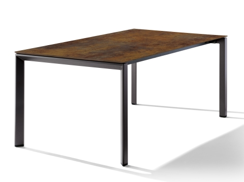 Sieger Tisch verl�ngerbar 180-290x100cm Eisengrau-Bronze