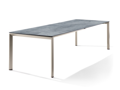 Sieger Tisch verl&auml;ngerbar 180-290x100cm Champagner-Zement-graphit