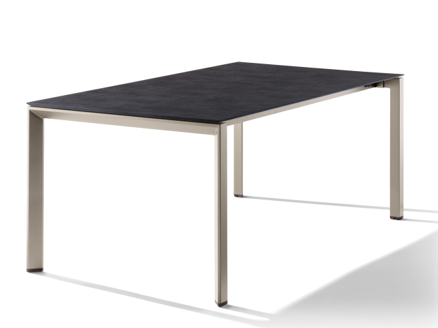 Sieger Tisch verl�ngerbar 180-290x100cm Champagner-Zement anthrazit