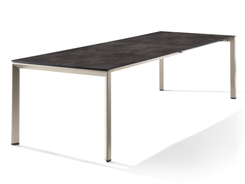 Sieger Tisch verl�ngerbar 180-290x100cm Champagner-Beton dunkel