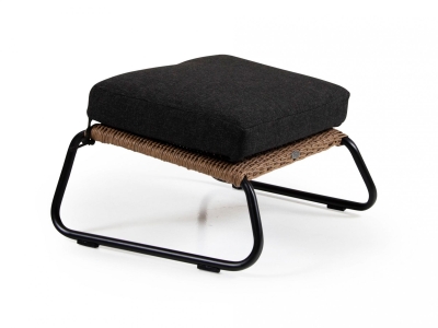 Brafab Midway Fu&szlig;hocker, Geflecht natur mit Kissen