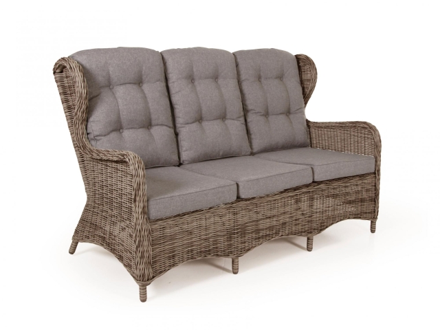 Brafab Rosita Gartensofa 170cm, Geflecht beige, inkl. Kissen