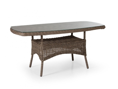 Brafab Rosita Kaffeetisch, Geflecht beige, 150x80x70cm