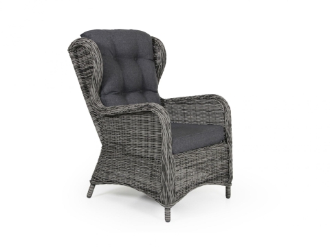 Brafab Rosita Gartensessel, Geflecht grau, inkl. Kissen
