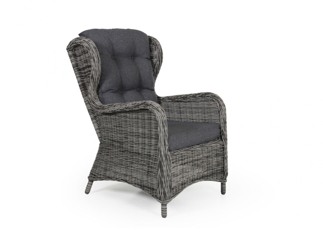 Brafab Rosita Gartensessel, Geflecht grau, inkl. Kissen