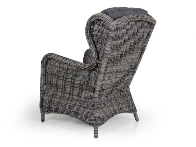 Brafab Rosita Gartensessel, Geflecht grau, inkl. Kissen