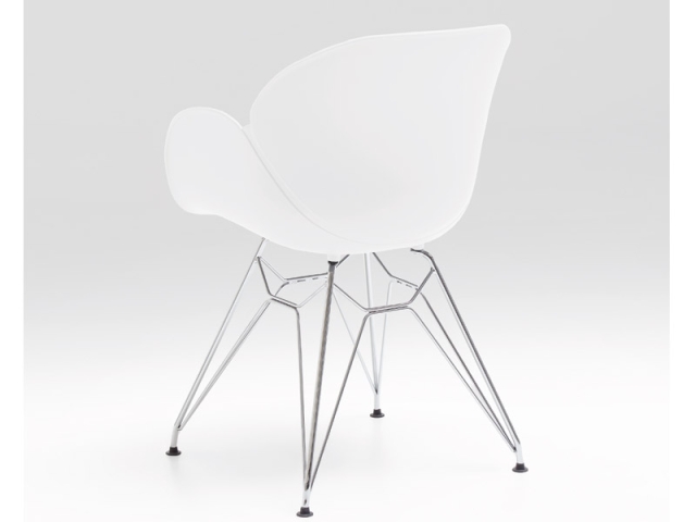 Niehoff Sushi Schalensessel Gestell verchromt white