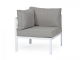 Brafab Leone Lounge Eckmodul 74x74cm, Aluminium wei�, inkl. Polster