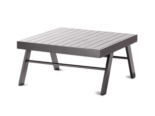 Sieger Auckland Hocker-Loungetisch eisengrau- inkl. Polster grau 72x72x47cm