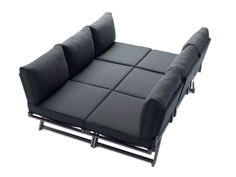 Sieger Auckland Daybed-Set, Aluminium eisengrau - Polster grau