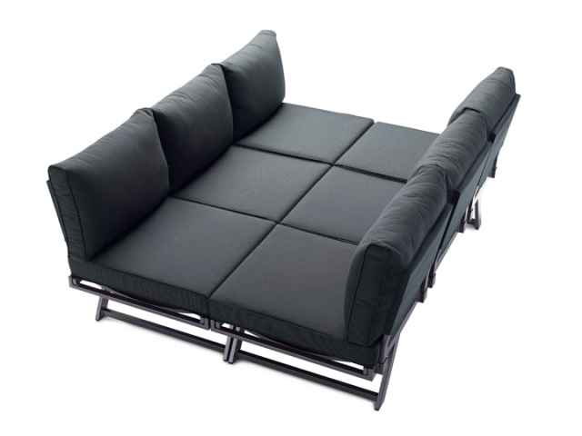 Sieger Auckland Daybed-Set, Aluminium eisengrau - Polster grau