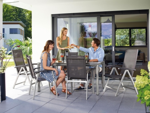 Sieger Salerno Gartenm�bel-Set Aluminium graphit