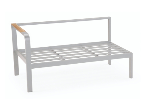 Best Richmond Lounge Seitenteil links, wei�-Teak