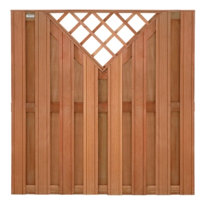 Elephant Keruing Hartholz- Bohlenzaun gerade 180x180cm, mit V-Gitter Elephant Keruing Hartholz- Bohlenzaun gerade 180x180cm, mit V-Gitter