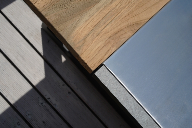 Zebra Ph�nix Tisch graphit 220x110cm aus recyceltem Teakholz