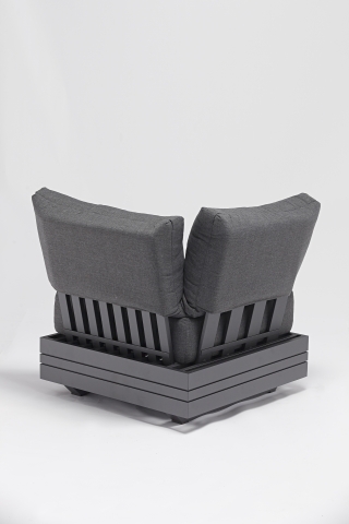 Zebra Cubo Lounge Eckteil Alu graphite mit Polster