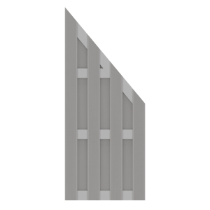 Zaun Jumbo WPC Alu Design grau-grau 2886 - 74x179-90cm