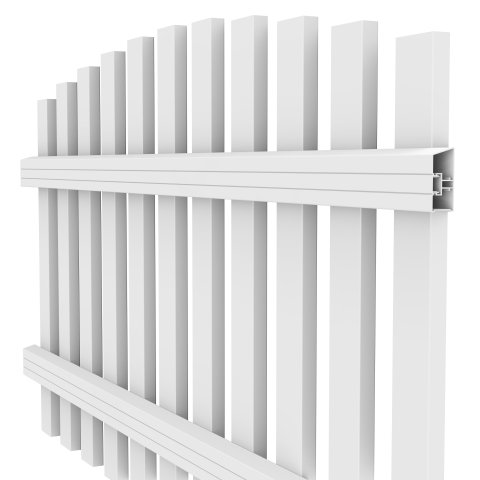 Vorgartenzaun Longlife Cara XL rund 4581, 180x90-100cm