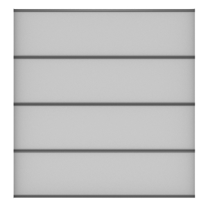 GroJa Premo HPL Steckzaun Uni Grau 180x180cm