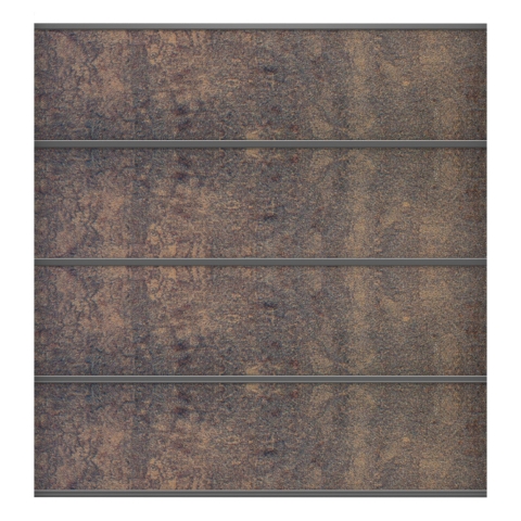 GroJa Premo HPL Steckzaun Rostoptik 180x180cm