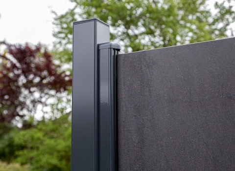 GroJa Stone Fence Keramik Anthrazit schr�g 90x180-90cm