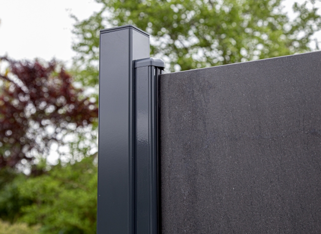 GroJa Stone Fence Keramik Anthrazit schr�g 90x180-90cm