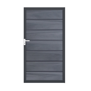 GrojaSolid Grande Premium BPC Steckzaun Universal Tor 100x180cm steingrau co-extrudiert-anthrazit GrojaSolid Grande Premium BPC Steckzaun Universal Tor 100x180cm steingrau co-extrudiert-anthrazit