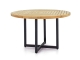 Apple Bee Jakarta Tisch rund 120cm Alu black Teakplatte