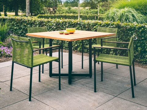 Apple Bee Jakarta Dining-Set 7 olive ca. 224x224cm