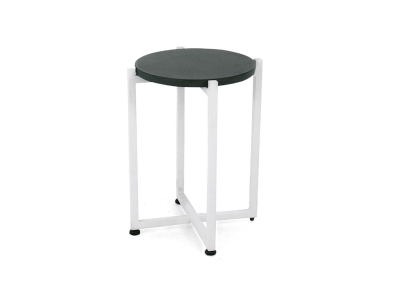 Apple Bee Soul Loungetisch 34cm, Gestell wei&szlig;, Tischplatte bronze