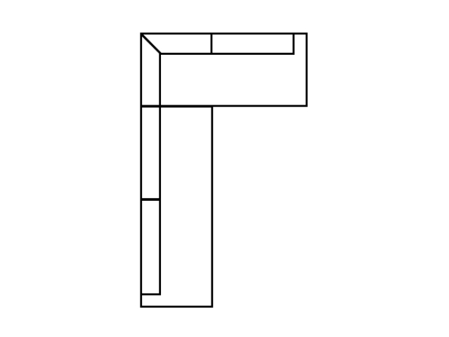 Niehoff Alexa Eckbank links 205cm, stone
