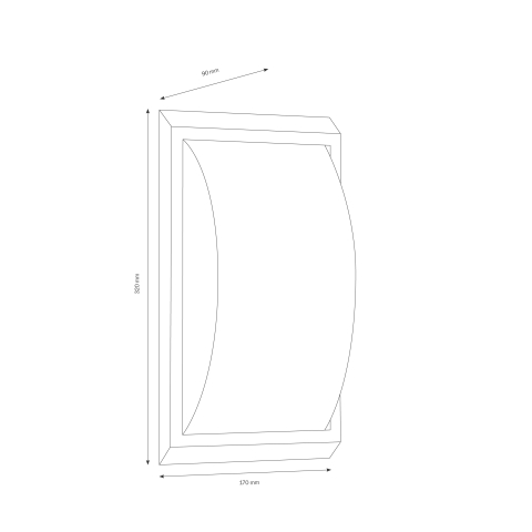 LCD Wandleuchte 053LED Edelstahl-Graphit