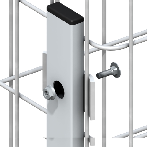 Gabionen-Zaun-Adapter Set 601 - L�nge: 192cm