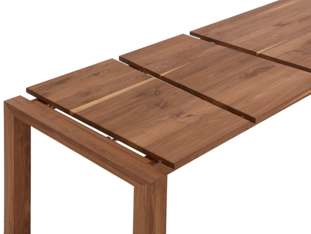 Niehoff Butterfly Frontslide-Ausziehtisch, 2 Klappeinlagen, 90x 140cm