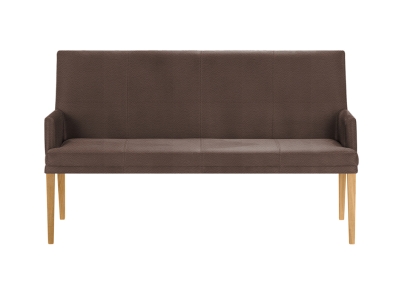 Niehoff Colorado Komfortbank Wildeiche, Microfaser Atlantis Havanna braun