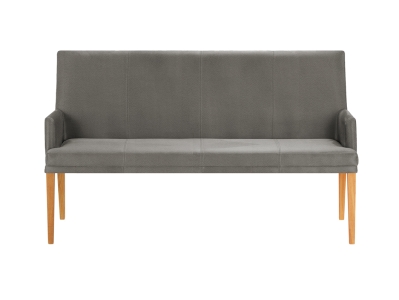 Niehoff Colorado Komfortbank Kernbuche, Leder Napoli schiefergrau