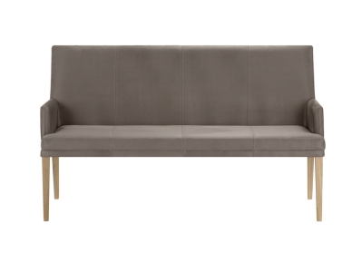 Niehoff Colorado Komfortbank Eiche bianco, Microfaser Nirvana schlamm