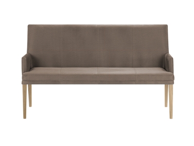 Niehoff Colorado Komfortbank Eiche bianco, Microfaser Atlantis sand