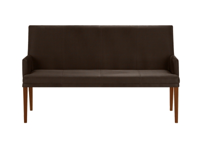 Niehoff Colorado Komfortbank Wild-Nussbaum, Microfaser Nirvana dunkelbraun