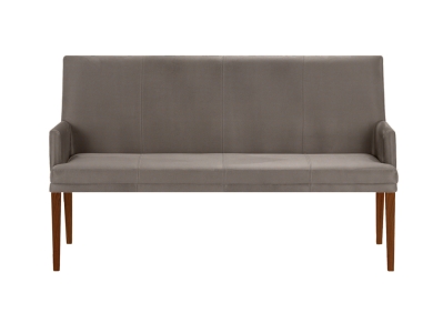 Niehoff Colorado Komfortbank Wild-Nussbaum, Microfaser Nirvana schlamm