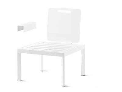 Sieger Lugo Lounge-Basis Aluminium wei&szlig; ohne Kissen