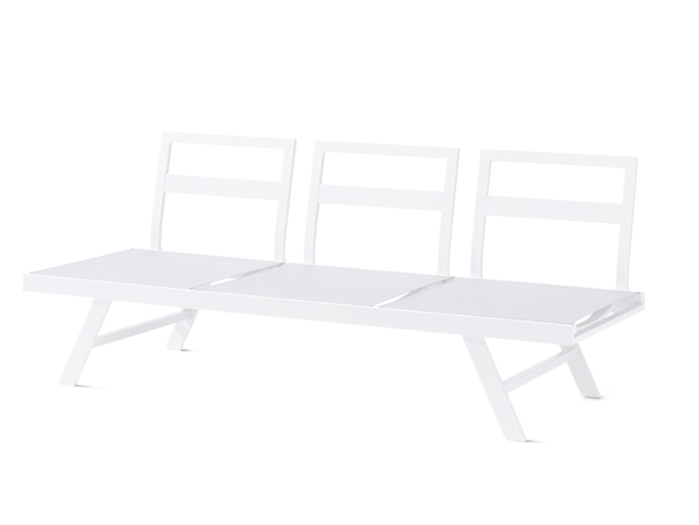 Sieger Auckland Daybed, Aluminium wei� - Polster hellgrau 204x72x81cm